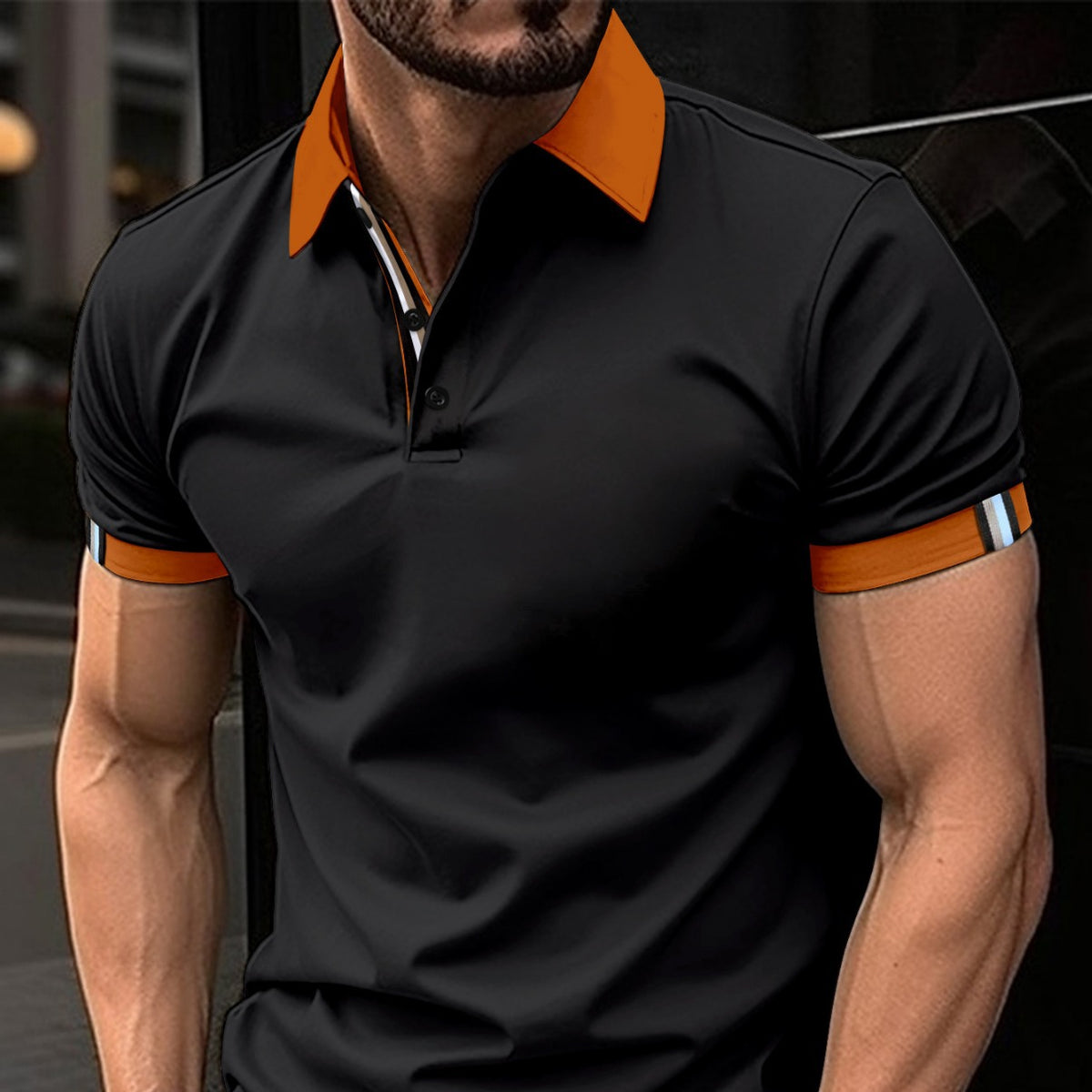 Professional Men's Cuffed Polo Shirt