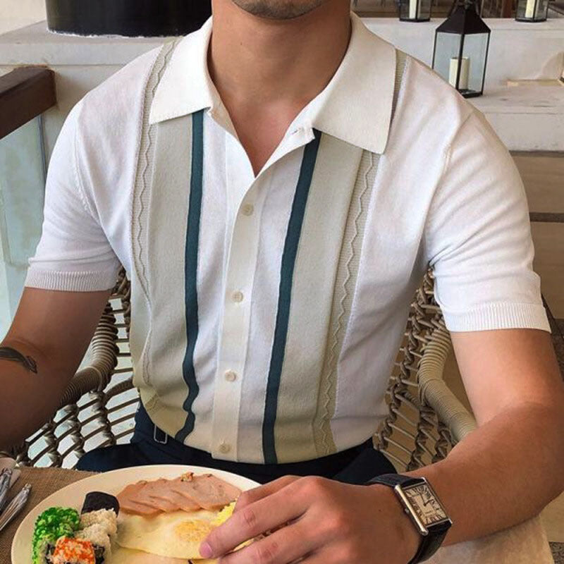 The Capri Stripe Knit Shirt