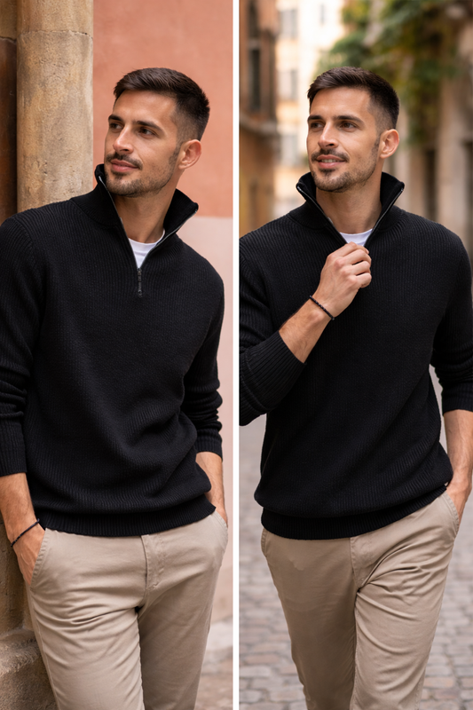 Montere Milano Quarter-Zip Knit