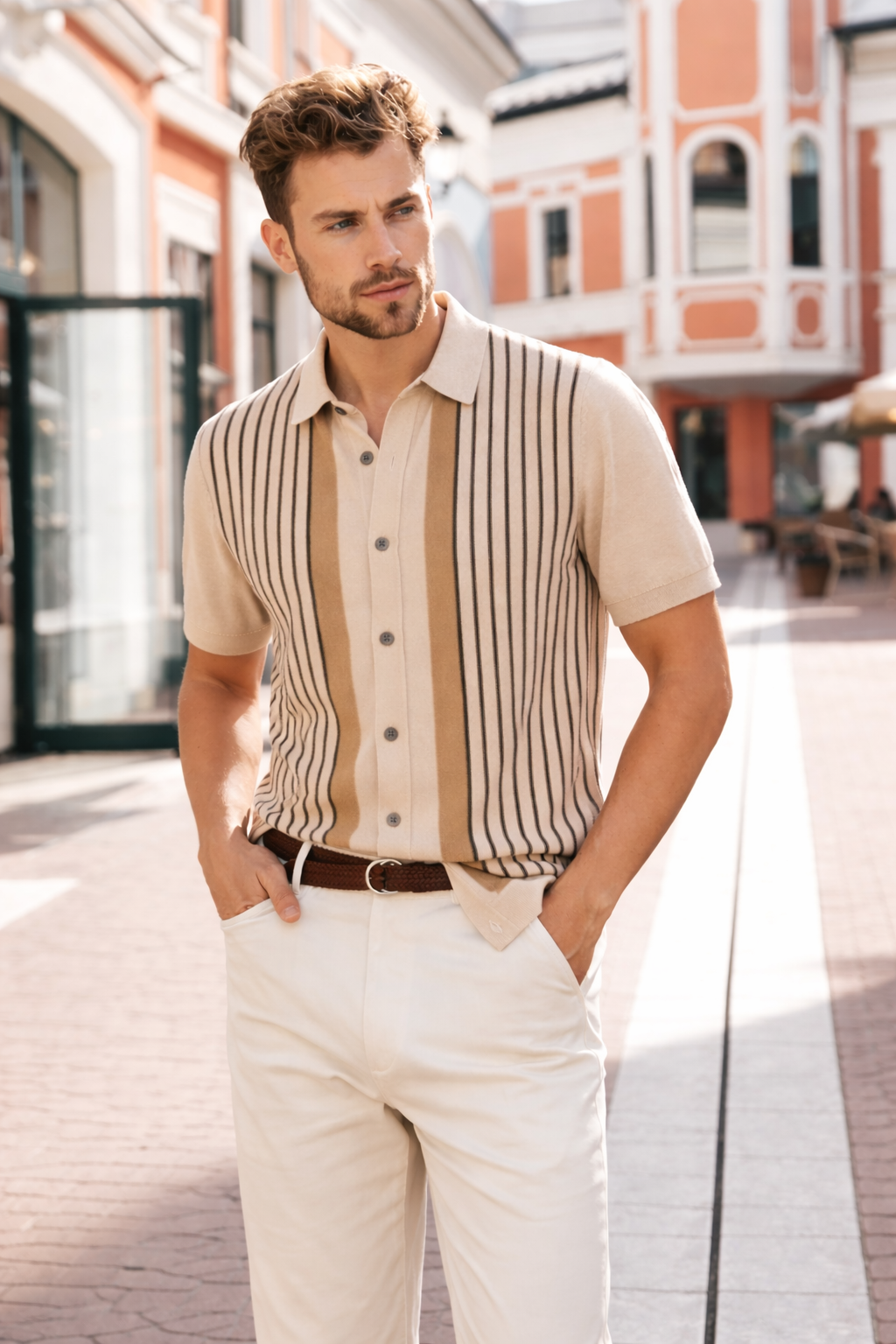 Montere Solara Stripe Polo