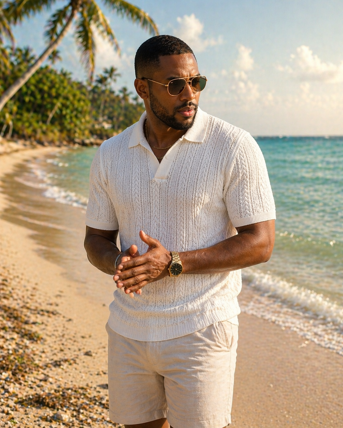 Seabreeze Textured Knitted Polo