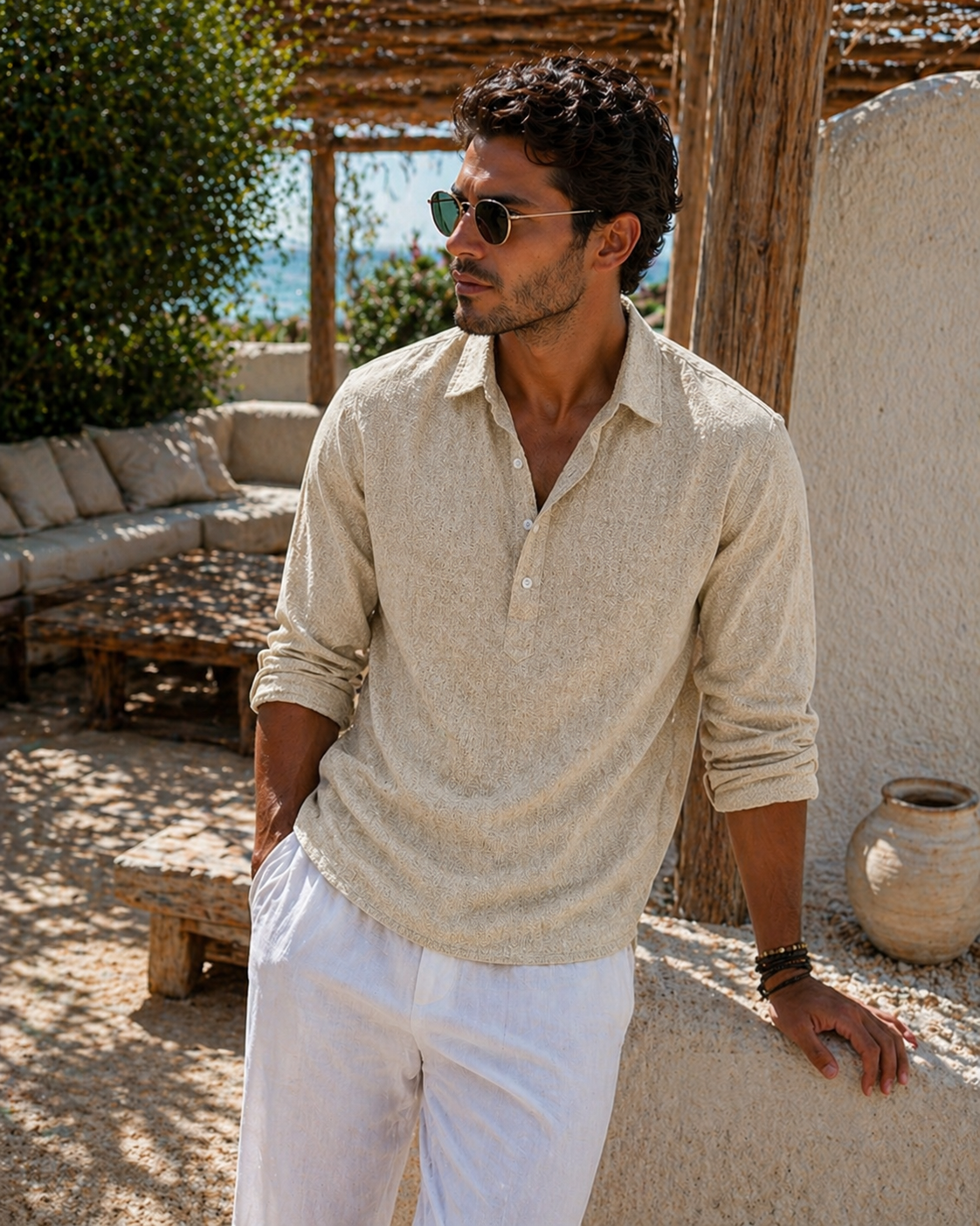 Seabreeze Linen Henley