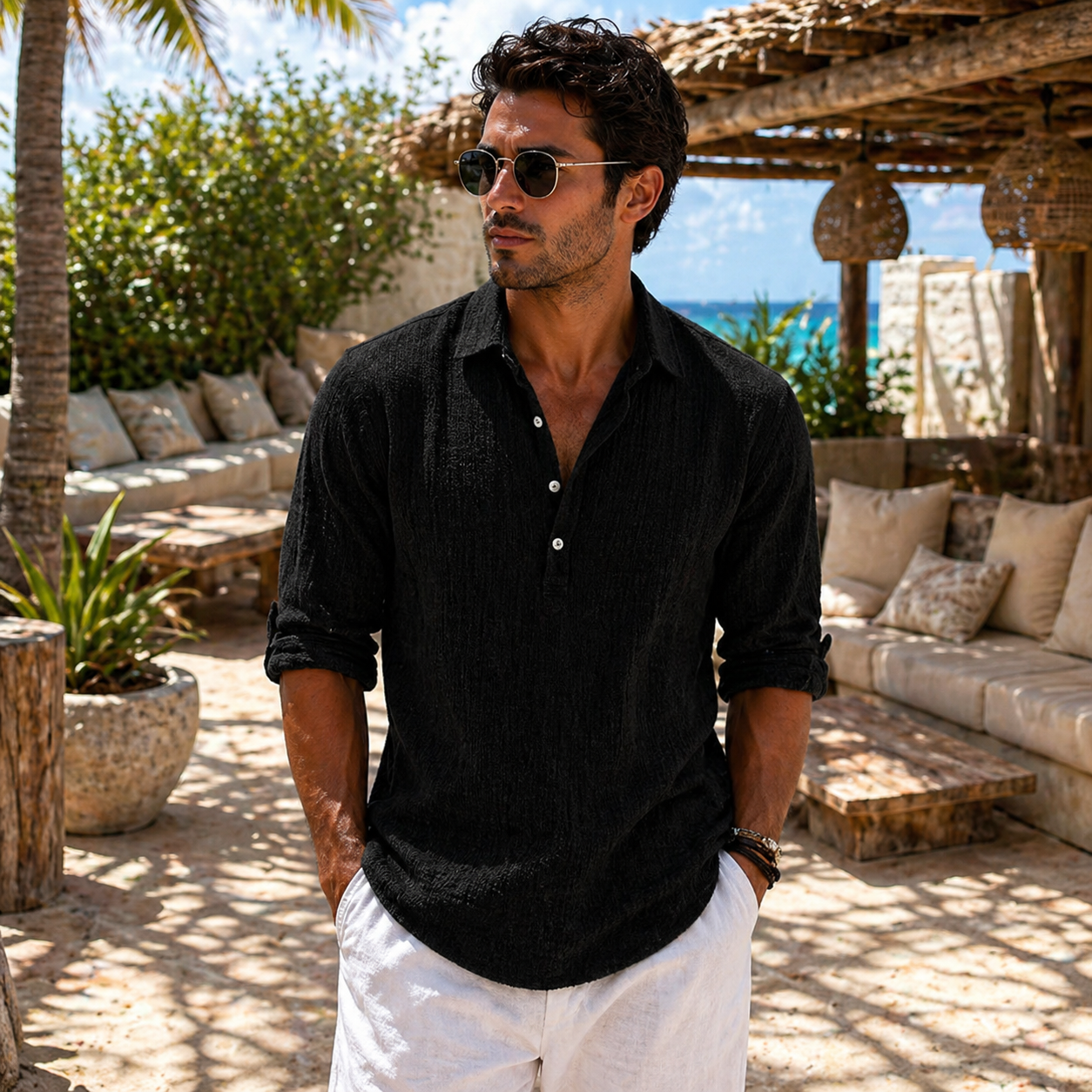 Seabreeze Linen Henley