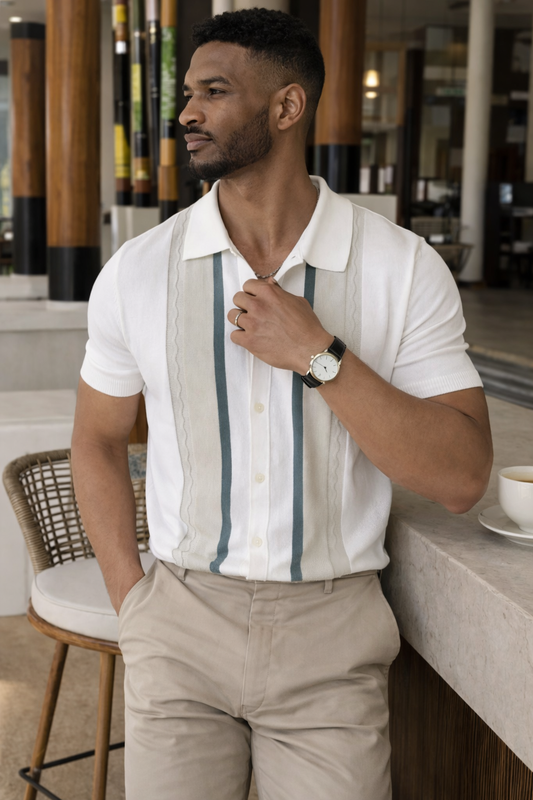 The Capri Stripe Knit Shirt